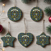McLellan Ancient Tartan Crest Christmas Ceramic Ornament